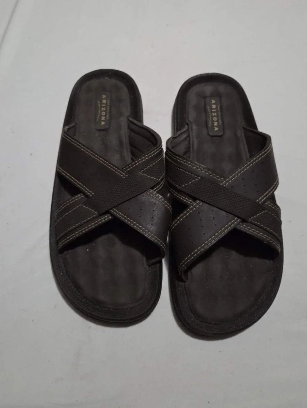 Arizona mens size 12 brown sandals #17